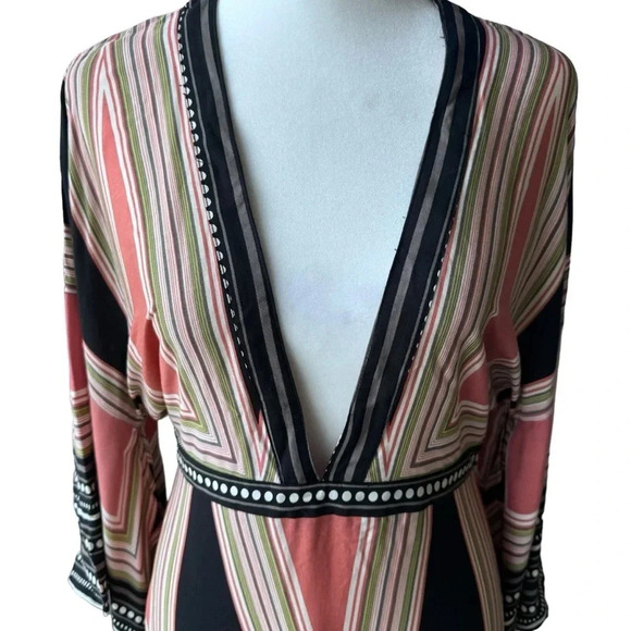 Lulus Montecito Black Geometric Print Maxi Dress Womens size S - Picture 6 of 13